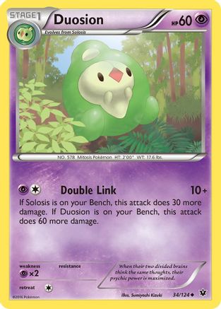 Duosion/124  - Reverse Holofoil XY  Fates Collide - Uncommon
