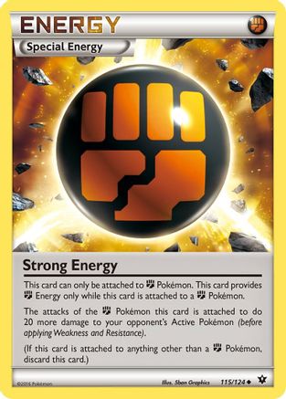 Strong Energy 115  - Reverse Holofoil XY  Fates Collide - Uncommon