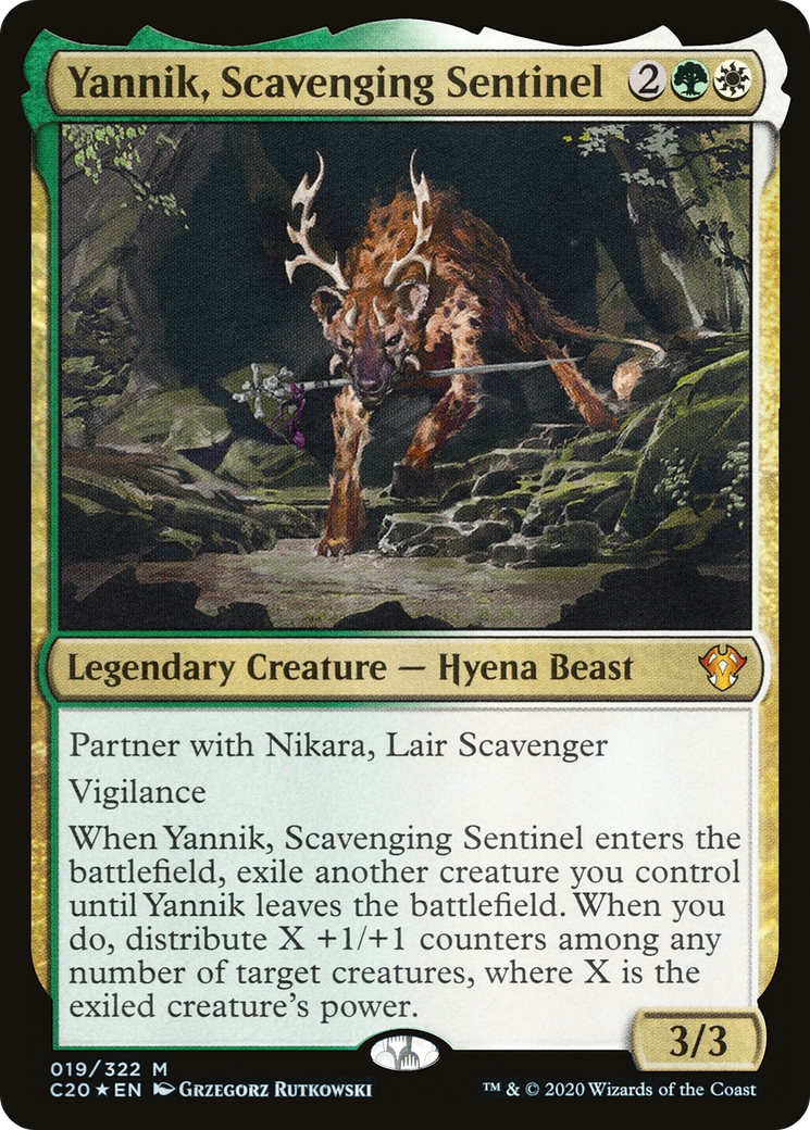 Yannik, Scavenging Sentinel (C20-019) - Commander 2020 Foil