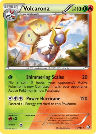 Volcarona 015  XY  Steam Siege - Rare
