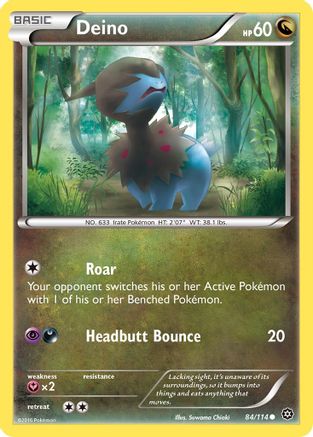 Deino 084  - Reverse Holofoil XY  Steam Siege - Common