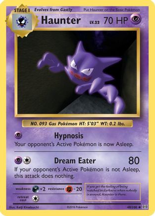 Haunter 048  - Reverse Holofoil XY  Evolutions - Uncommon