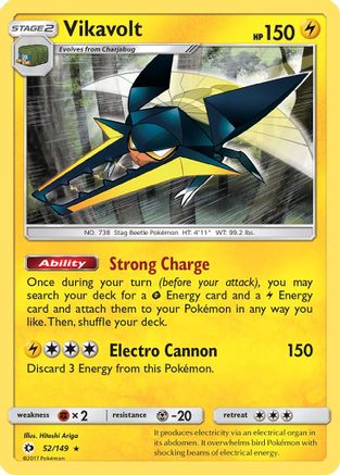 Vikavolt 052  - Holofoil SM Base Set - Holo Rare