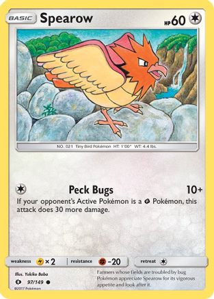 Spearow 097  SM Base Set - Common
