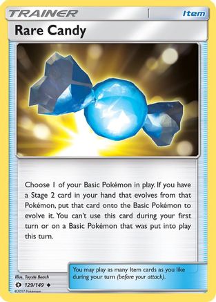 Rare Candy 129  - Reverse Holofoil SM Base Set - Uncommon