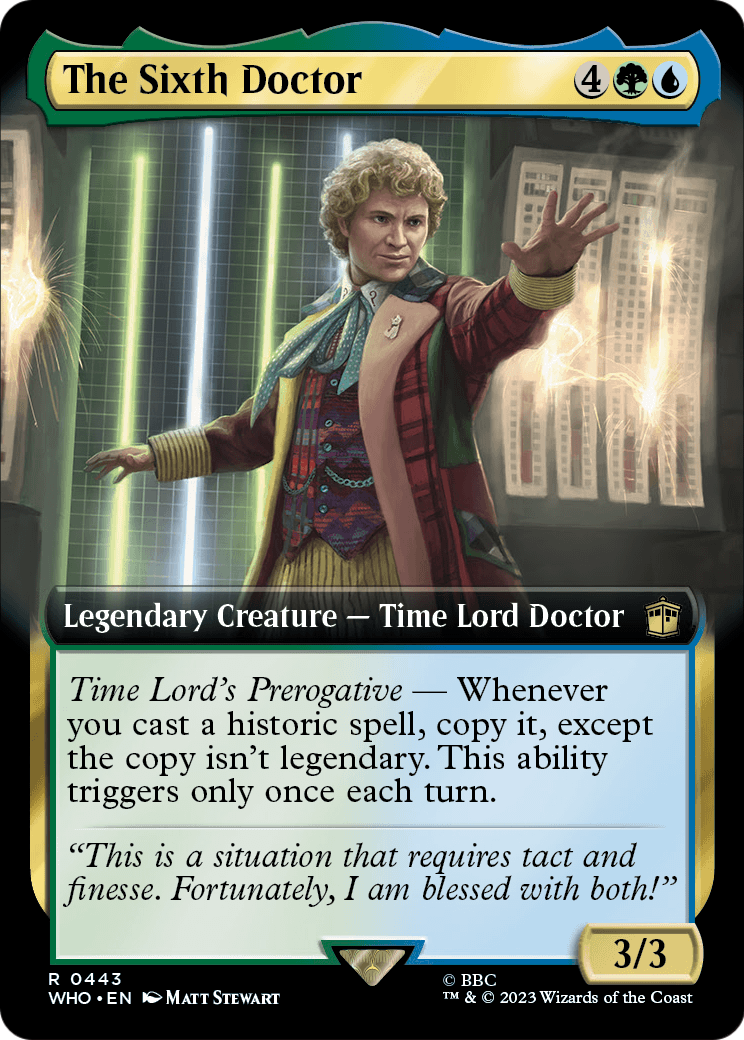 The Sixth Doctor (Extended Art) (WHO-443) - Doctor Who: (Extended Art)