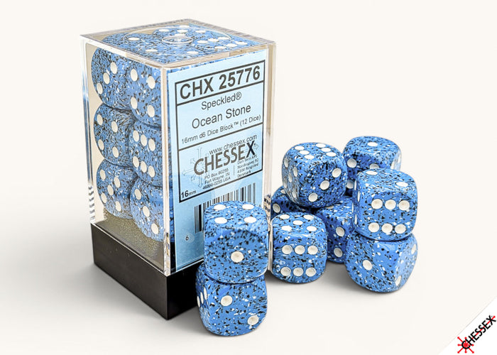 Chessex Dados d6 - Set 12 Ocean stone