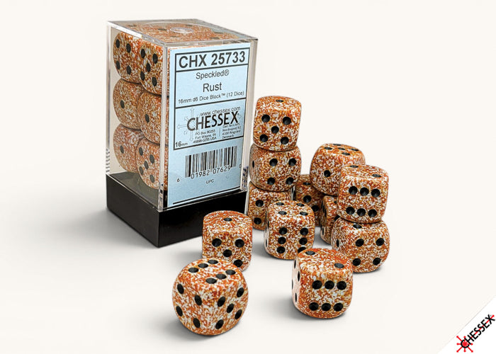 Chessex Dados d6 - Set 12 Rust