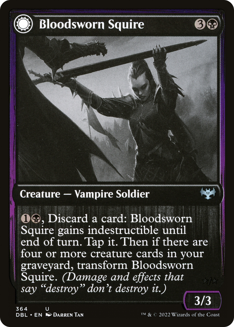Bloodsworn Squire (DBL-364) - Innistrad: Double Feature: (Double Faced Transform)