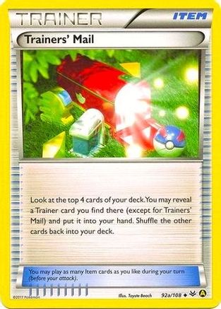 Trainers' Mail (Non-Holo) 92a/108  Alternate Art Promos - Promo