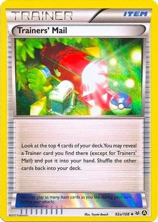 Trainers' Mail (Holo) 92a/108  - Holofoil Alternate Art Promos - Promo
