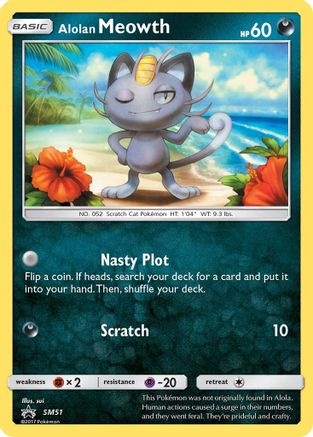 Alolan Meowth - SM51  - Holofoil SM Promos - Promo