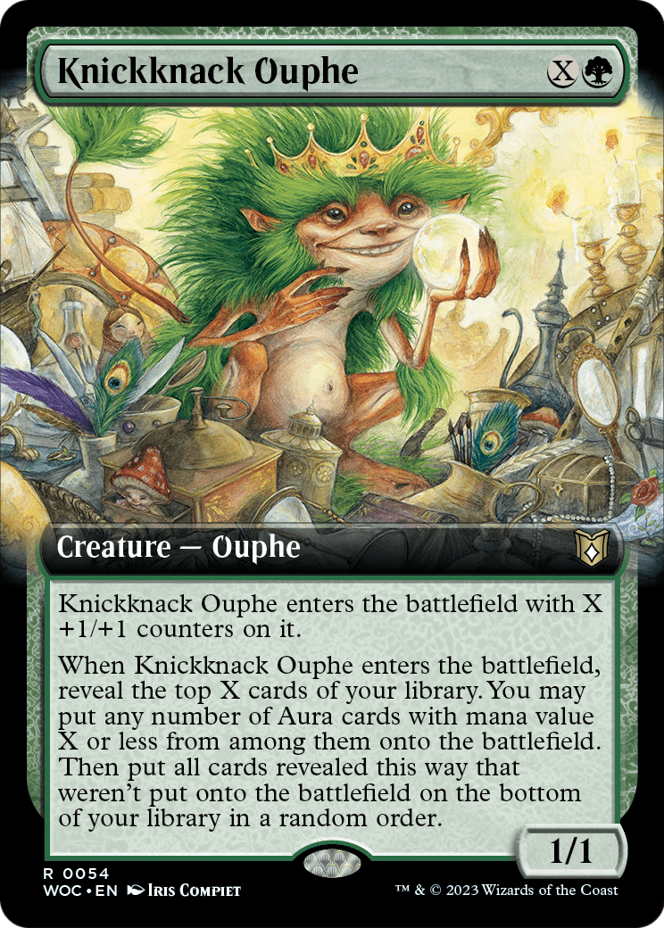 Knickknack Ouphe (Extended Art) (WOC-054) - Wilds of Eldraine Commander: (Extended Art)