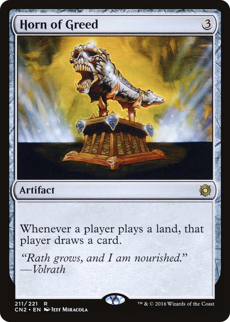 Horn of Greed (CN2-211) - Conspiracy: Take the Crown Foil