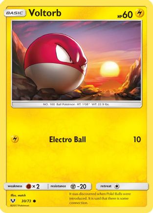 Voltorb 030  Shining Legends - Common