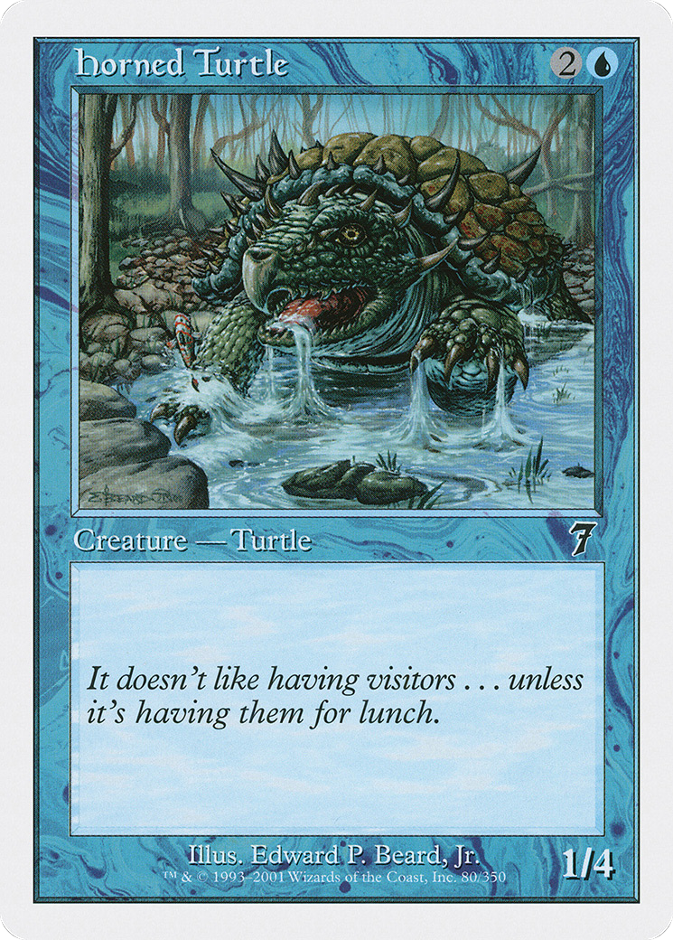 Horned Turtle (7ED-080) - 7th Edition Foil