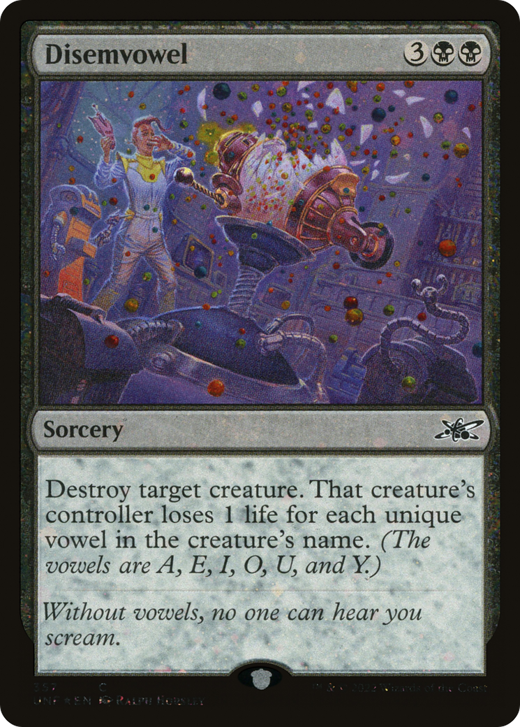 Disemvowel (Galaxy Foil) (UNF-357) - Unfinity Foil