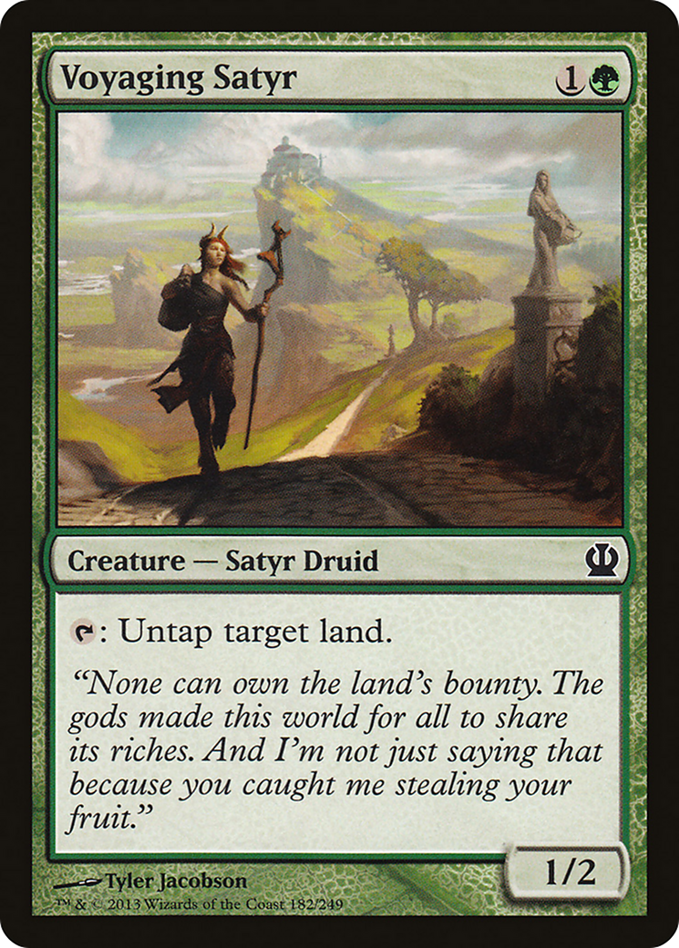 Voyaging Satyr (THS-182) - Theros Foil