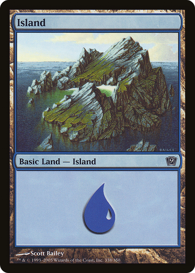 Island (338) (9ED-338) - 9th Edition Foil