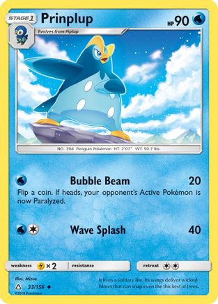 Prinplup 033  SM  Ultra Prism - Uncommon