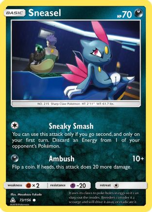 Sneasel 073  SM  Ultra Prism - Common