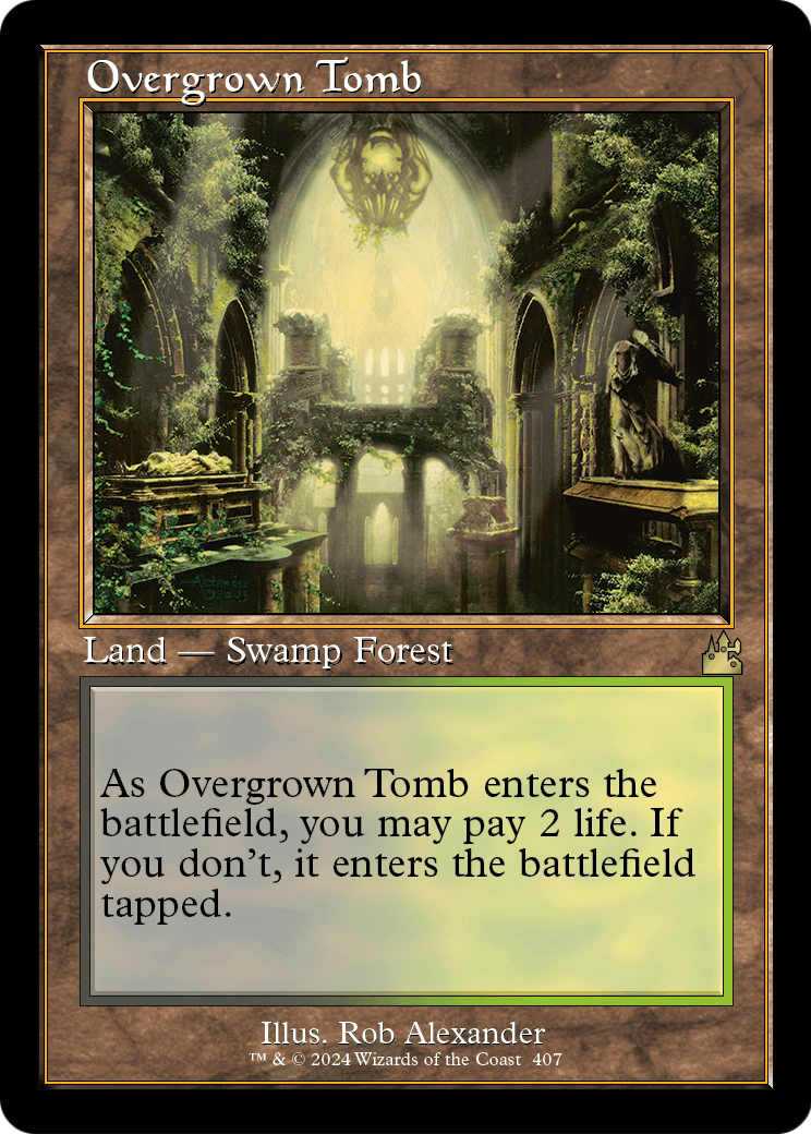 Overgrown Tomb (Retro Frame) (RVR-407) - Ravnica Remastered