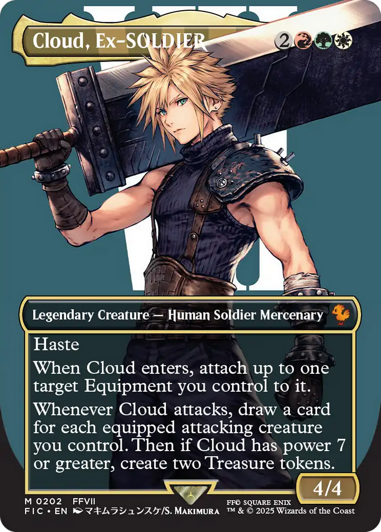 Cloud, Ex-SOLDIER (Borderless) (FIC-202) - Commander: FINAL FANTASY Foil