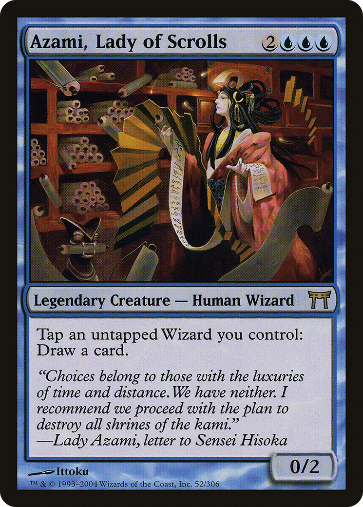 Azami, Lady of Scrolls (CHK-052) - Champions of Kamigawa Foil