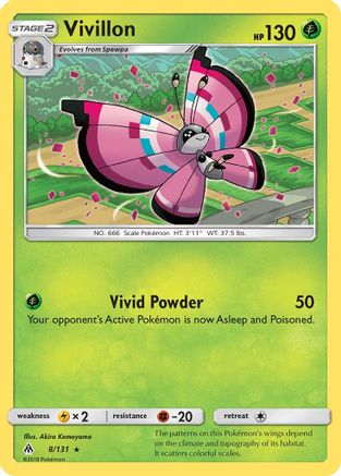 Vivillon  - Reverse Holofoil SM  Forbidden Light - Rare