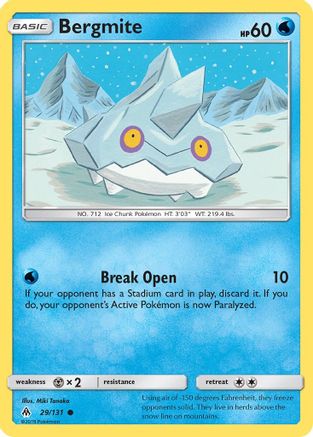 Bergmite  - Reverse Holofoil SM  Forbidden Light - Common
