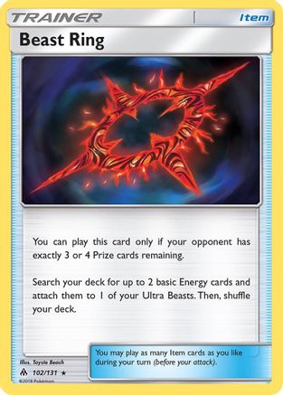 Beast Ring 102  SM  Forbidden Light - Rare