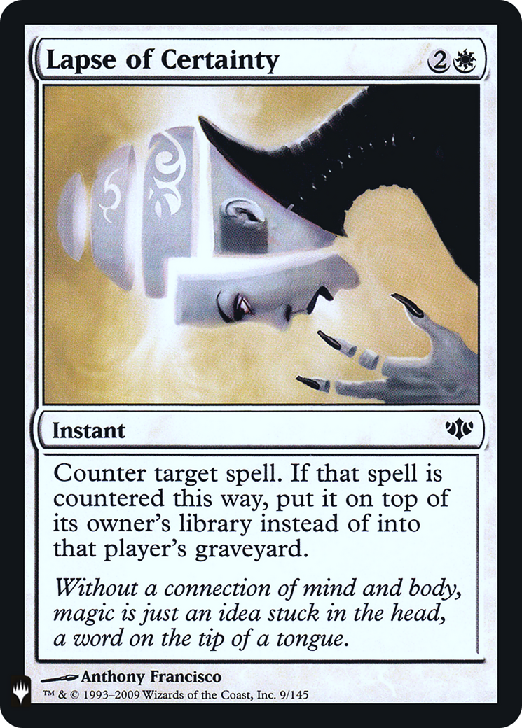 Lapse of Certainty (LIST-CON-9) - The List Foil