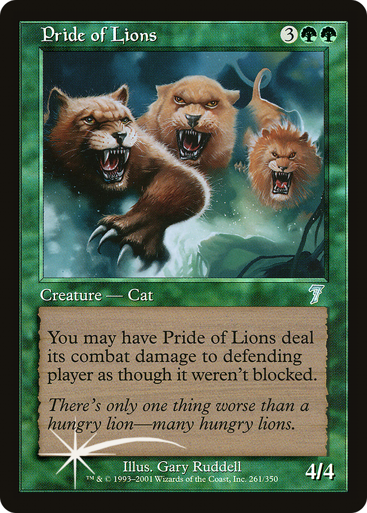 Pride of Lions (7ED-261★) - 7th Edition Foil