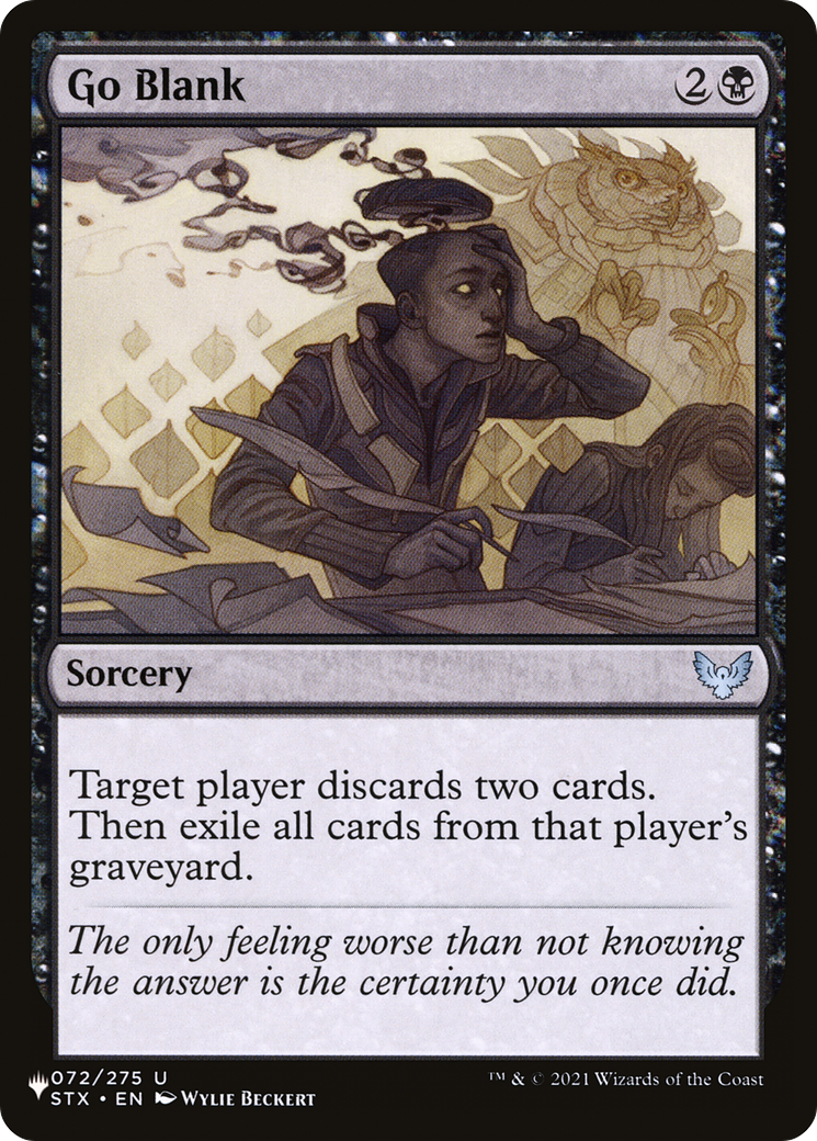 Go Blank (LIST-STX-72) - The List
