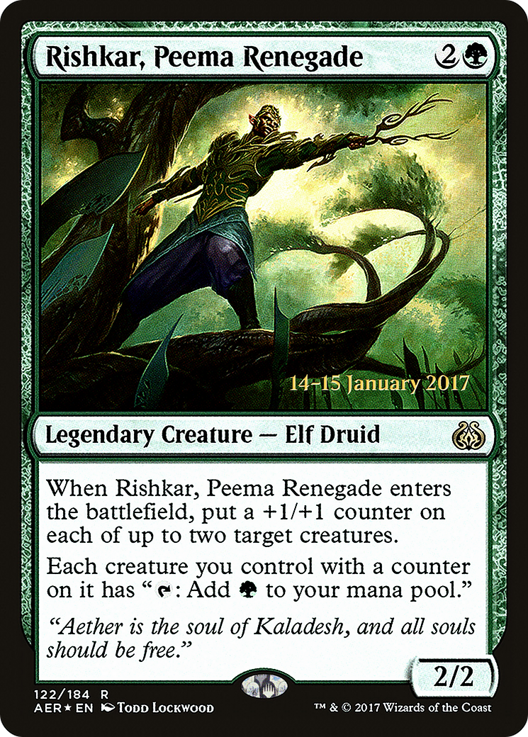 Rishkar, Peema Renegade (PRE-122S) - Aether Revolt Promos Foil