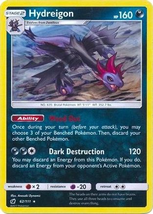 Hydreigon - 62/111 (Cracked Ice Holo)/111  - Holofoil Deck Exclusives - Holo Rare