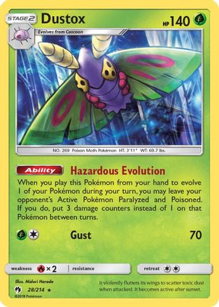 Dustox  - Reverse Holofoil SM  Lost Thunder - Rare