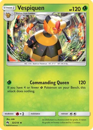 Vespiquen  - Reverse Holofoil SM  Lost Thunder - Uncommon