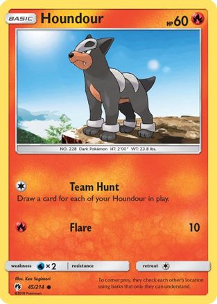 Houndour 045  SM  Lost Thunder - Common