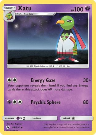 Xatu  - Reverse Holofoil SM  Lost Thunder - Uncommon