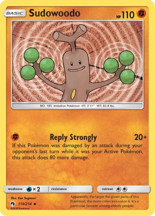 Sudowoodo 110  SM  Lost Thunder - Uncommon