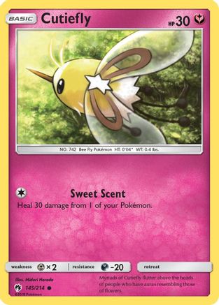 Cutiefly 145  SM  Lost Thunder - Common