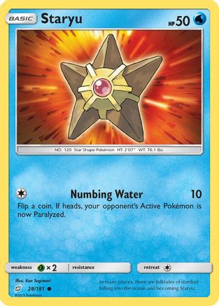 Staryu  - Reverse Holofoil SM  Team Up - Common