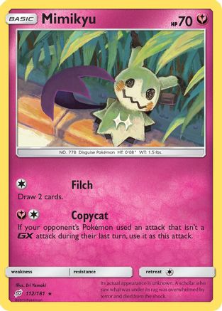 Mimikyu 112  SM  Team Up - Rare