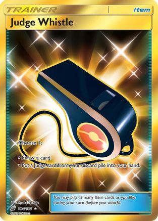 Judge Whistle (Secret)  - Holofoil SM  Team Up - Secret Rare