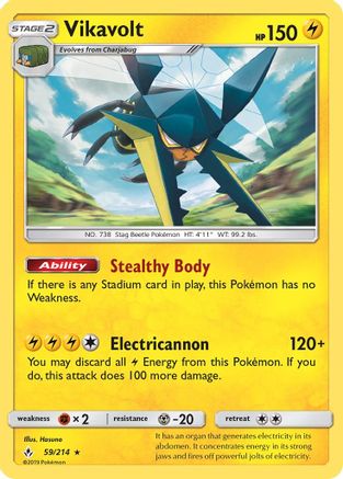 Vikavolt 059  - Reverse Holofoil SM  Unbroken Bonds - Holo Rare