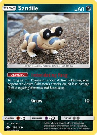 Sandile (113) (113) 113  - Reverse Holofoil SM  Unbroken Bonds - Common