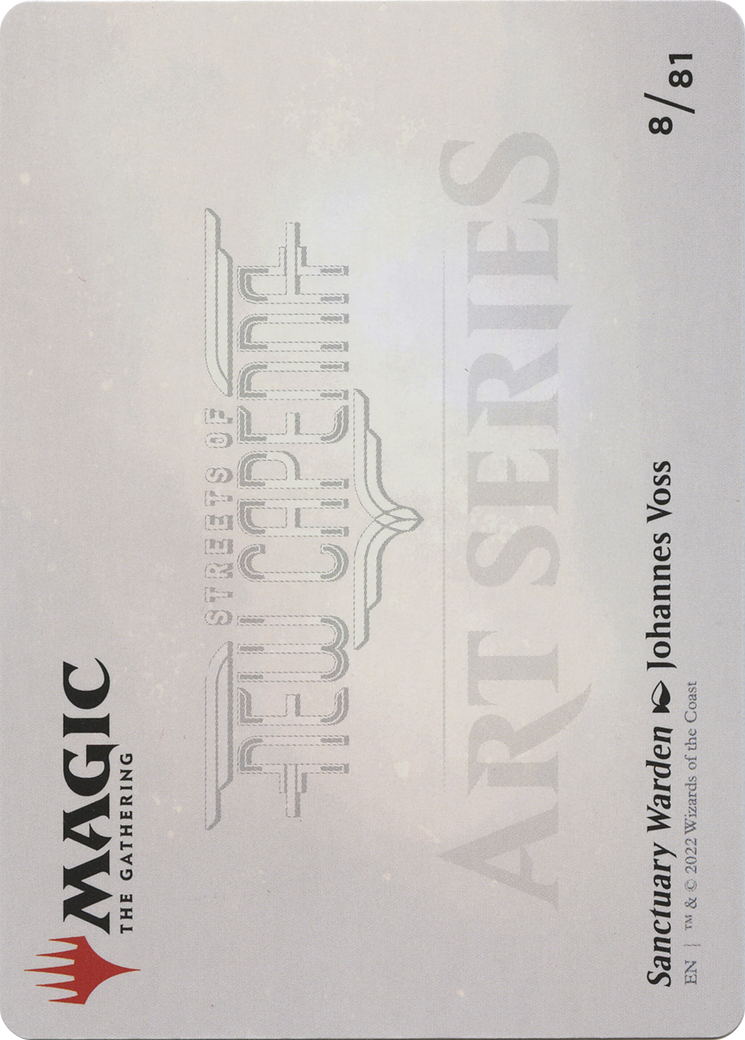 Sanctuary Warden // Sanctuary Warden (ASNC-008) - New Capenna Art Series (Borderless) Foil