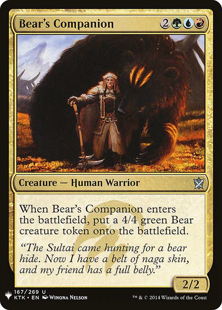 Bear's Companion (LIST-KTK-167) - The List