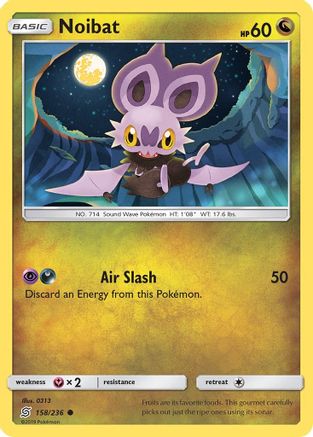 Noibat 158  - Reverse Holofoil SM  Unified Minds - Common